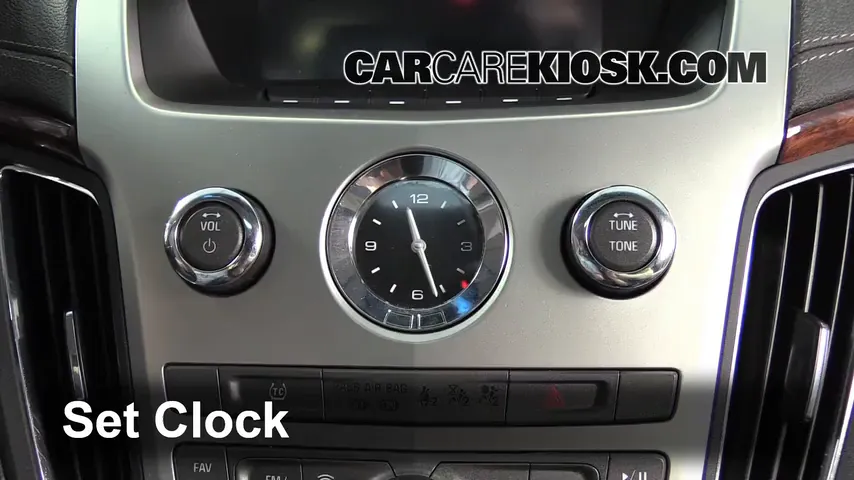 2010 Cadillac CTS 3.0L V6 Sedan Horloge Régler l'horloge